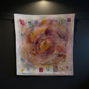 Hand Painted Silk Scarf - Orbit of Light