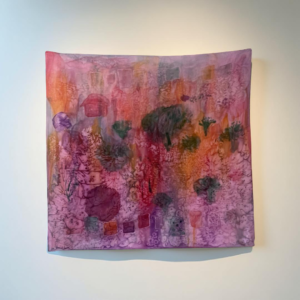 Hand Painted Silk Scarf - Evening in Bloom