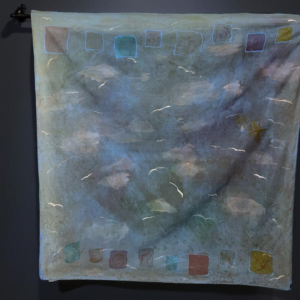 Hand Painted Silk Scarf - Gulls in the Sky