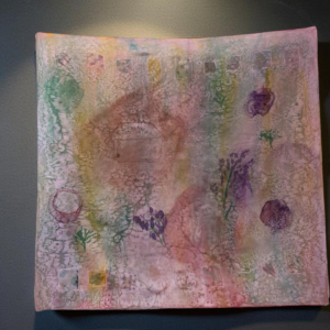 Hand Painted Silk Scarf - Garden Echoes