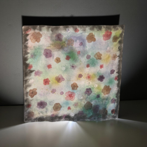 Hand Painted Silk Scarf - Twilight Meadow
